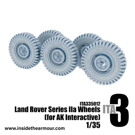 Inside The Armor 335012 1/35 Lightly Weighted Wheels For Ak Interactive Land Rover Series Iia