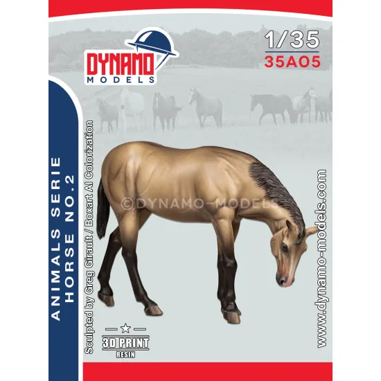 Dynamo Models 35a05 1/35 Animal Set Horse 3d Printd Resin Kit