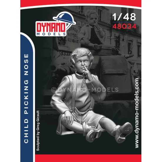 Dynamo Models 48034 1/48 Little Boy Picking Nose 3d Printed Resin Kit