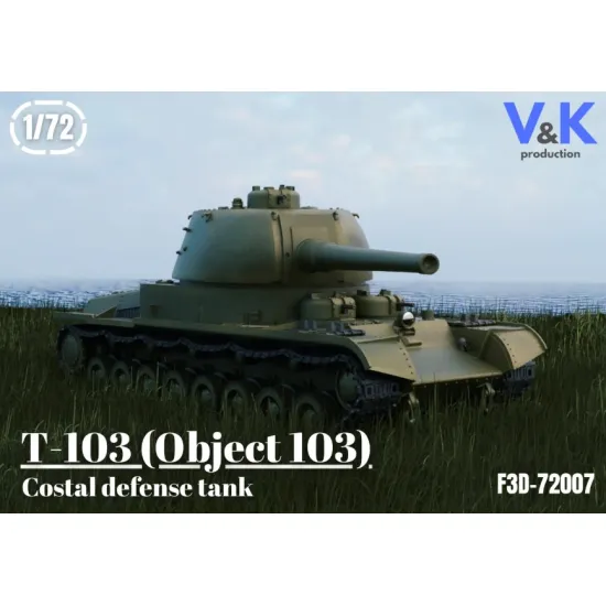 Vk Production F3d-72007 1/72 T 103 Object 103 3d Printed Resin Kit