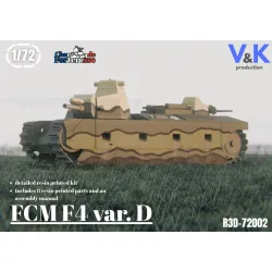 Vk Production R3d-72002 1/72 Fcm F4 Var D 3d Printed Resin Kit