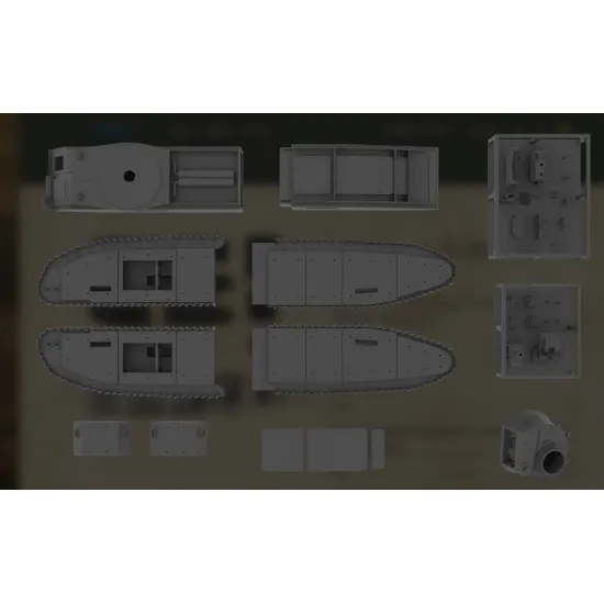 Vk Production R3d-72005 1/72 Tog I A12 Turret Without Metal Barrel 3d Printed Resin Kit