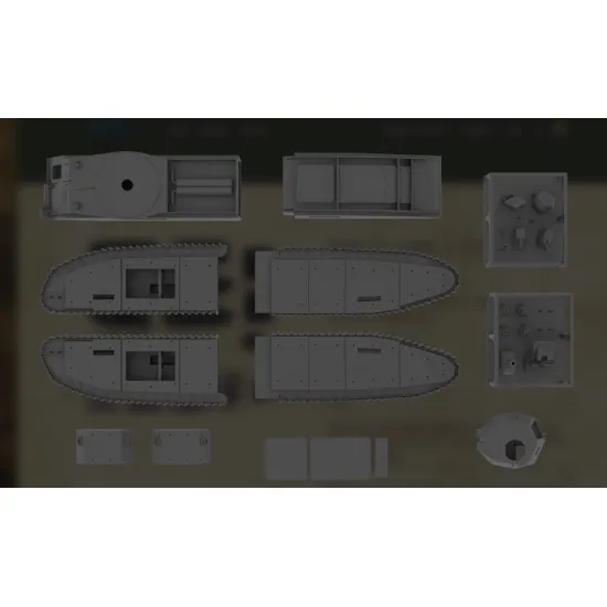 Vk Production R3d-72006-m 1/72 Tog I Apx-1 Turret With Metal Barrel 3d Printed Resin Kit