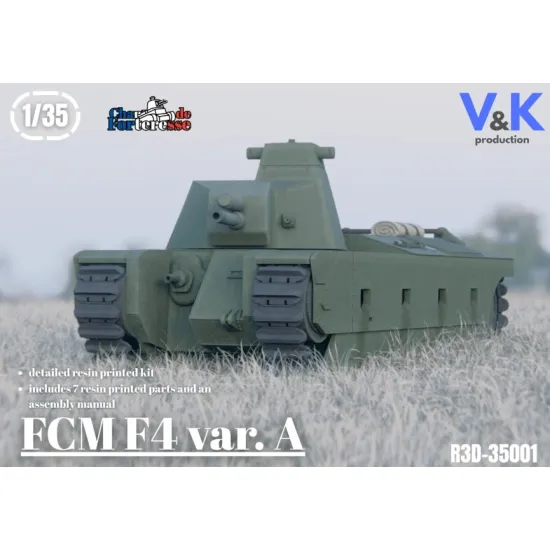 Vk Production R3d-35001 1/35 Fcm F4 Var A 3d Printed Resin Kit