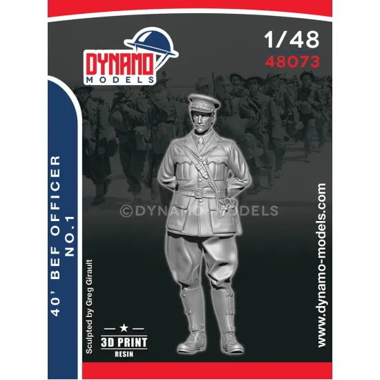 Dynamo Models 48073 1/48 1940s Bef British Officer 3d Printed Printed Kit