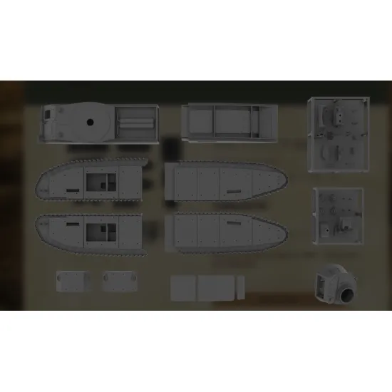 Vk Production R3d-35005 1/35 Tog I A12 Turret Without Metal Barrel 3d Printed Resin Kit