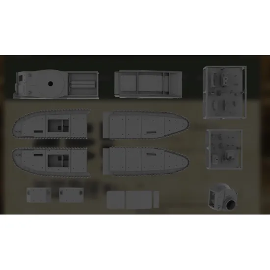 Vk Production R3d-35005-m 1/35 Tog I A12 Turret With Metal Barrel 3d Printed Resin Kit