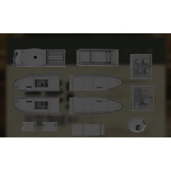 Vk Production R3d-35006-m 1/35 Tog I Apx-1 Turret With Metal Barrel 3d Printed Resin Kit