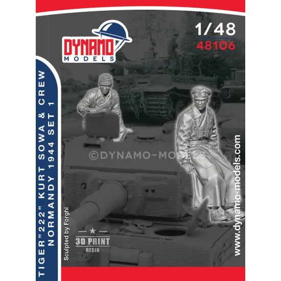 Dynamo Models 48106 1/48 Wss Tiger 222 Crew Normandy 1944 3d Printed Resin Kit