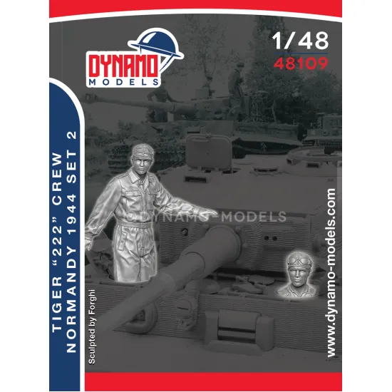 Dynamo Models 48109 1/48 Wss Tiger 222 Crew Normandy 1944 3d Printed Resin Kit