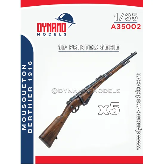 Dynamo Models A35002 1/35 Dummy Kit Set Of 5 French Mousqueton Berthier 1916 3d Printed Kit Replica