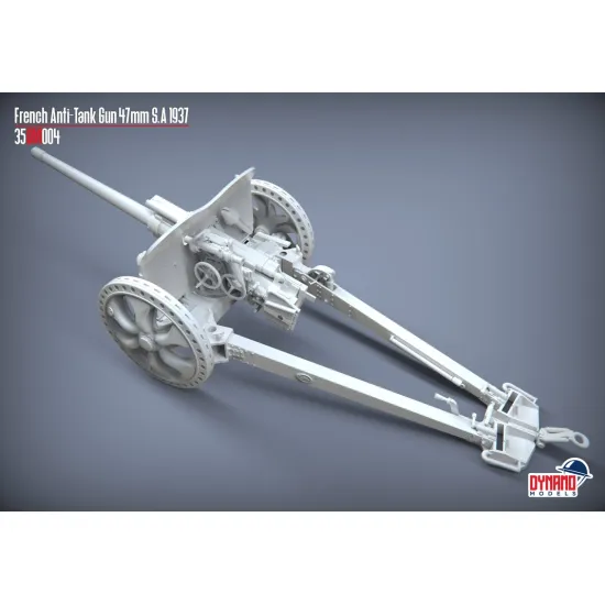 Dynamo Models 48dm003 1/48 French Anti-tank Gun 47mm S.a 37 Standard Version