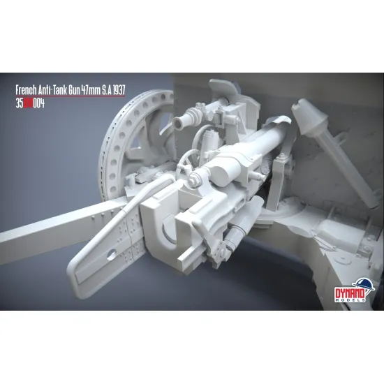 Dynamo Models 48dm003 1/48 French Anti-tank Gun 47mm S.a 37 Standard Version