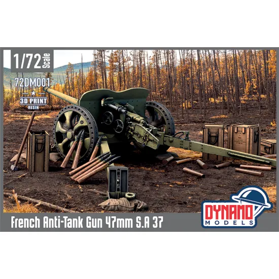Dynamo Models 72dm003 1/72 French Anti-tank Gun 47mm S.a 37 Standard Version