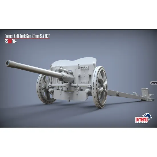 Dynamo Models 72dm003 1/72 French Anti-tank Gun 47mm S.a 37 Standard Version