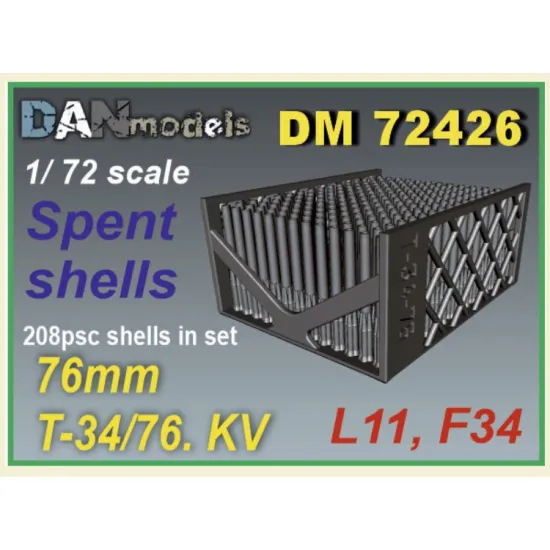 Dan Models 72426 1/72 3d Printed Shells 76mm L11 F34 T-34/76 Kv 208psc