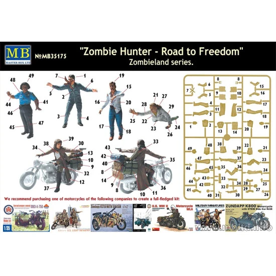 Zombie Hunter - Road to Freedom, Zombieland series 1/35 Master Box 35175