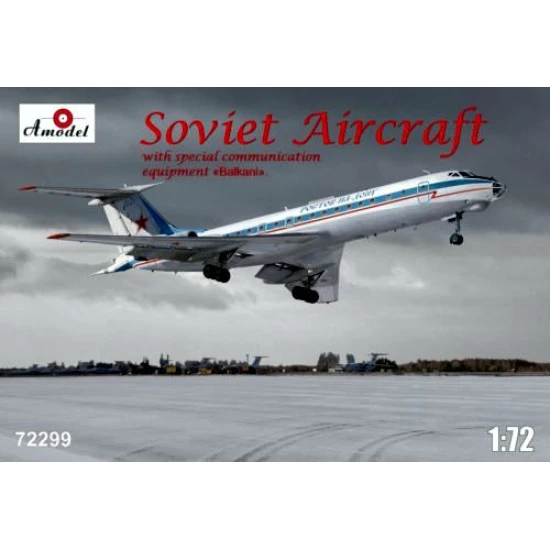 Tupolev Tu-134AK with equipment Balkani NATO reporting name Crusty 1/72 Amodel 72299