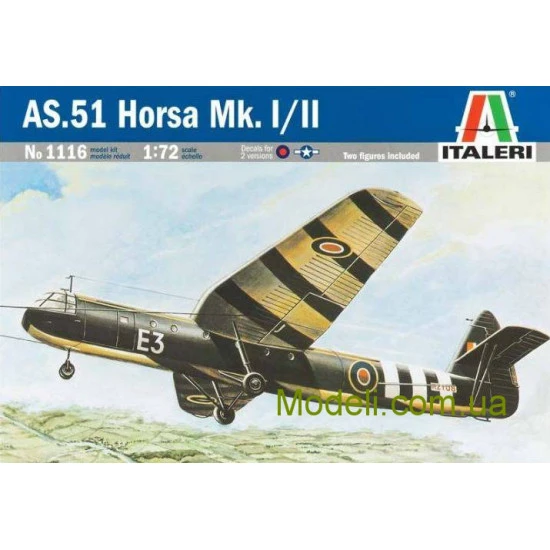 British military transport glider AS.51 Horsa Mk. I / II 1/72 Italeri 1116 British military transport glider AS.51 Horsa Mk. I / II 1/72 Italeri 1116