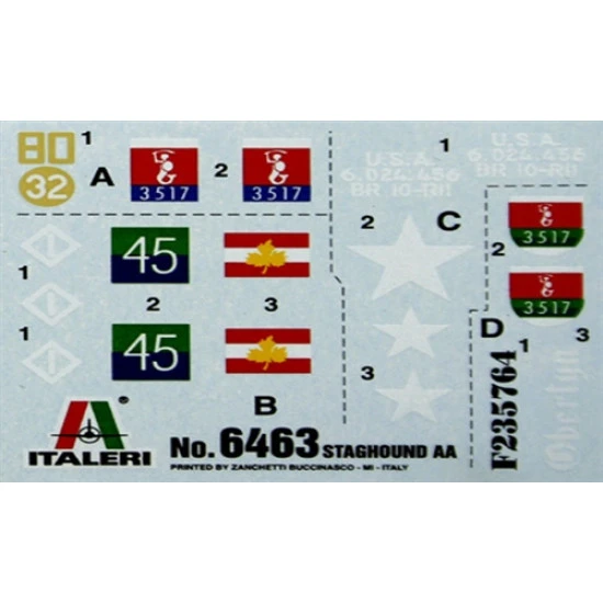 Bench model armored Steghaund T17E2 (Staghound AA) 1/35 Italeri 6463