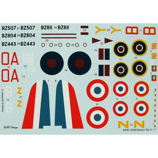 Bomber planes from Boston / V 1/72 MPM PRODUCTION 72549 Bomber planes from Boston / V 1/72 MPM PRODUCTION 72549