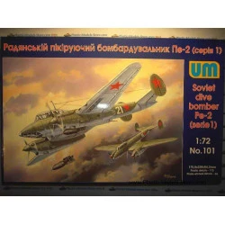 Pe-2 Petlyakov soviet dive bomber early version WWII 1/72 UM 101