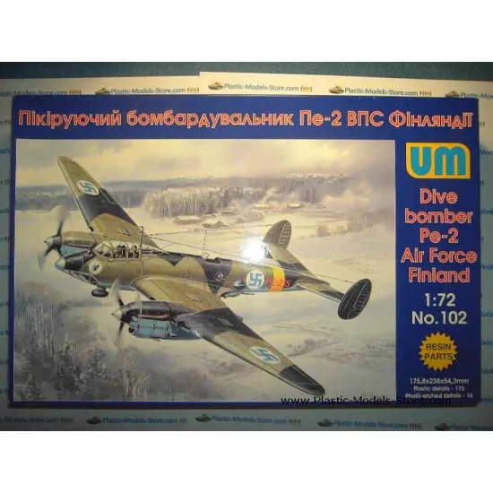 Pe-2 Petlyakov Finland Air Force bomber WWII 1/72 UM 102
