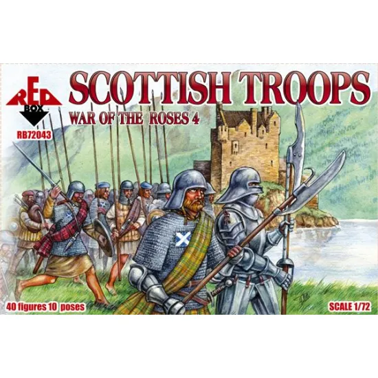 Scottish troops, War of the Roses 4 1/72 Red Box 72043