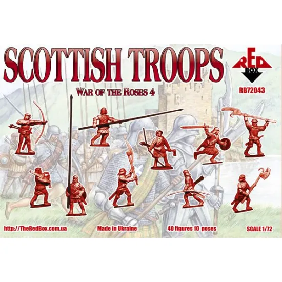 Scottish troops, War of the Roses 4 1/72 Red Box 72043