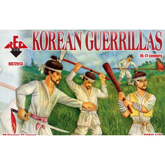 Korean Guerrillas, XVI-XVII century A.D. 48 FIGURES IN 12 POSES 1/72 RED BOX 72013
