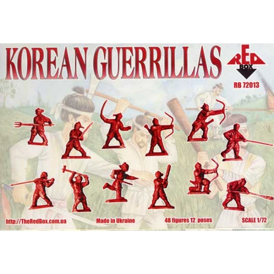 Korean Guerrillas, XVI-XVII century A.D. 48 FIGURES IN 12 POSES 1/72 RED BOX 72013