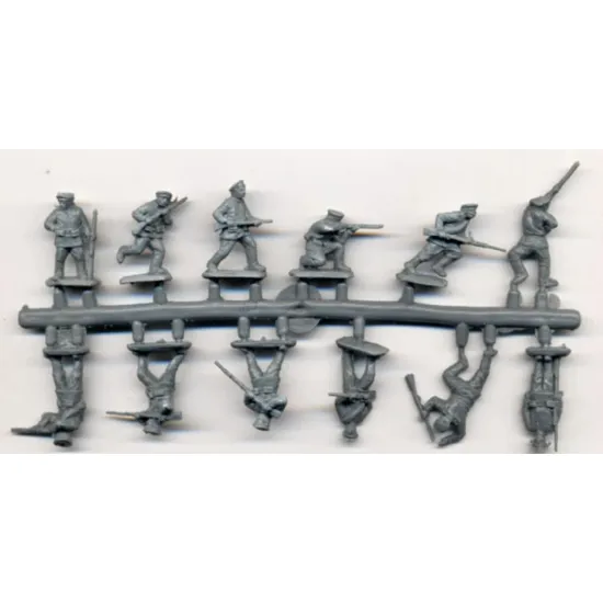 Us Stock Russian Infantry, Boxer Rebellion 1900 48 Figures In 12 Poses 1/72 Red Box 72018