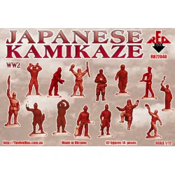 Us Stock Ww2 Japanese Kamikaze 42 Figures In 14 Poses 1/72 Red Box 72048