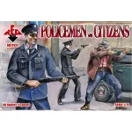 Policemen and Citizens 48 FIGURES IN 12 POSES 1/72 RED BOX 72037