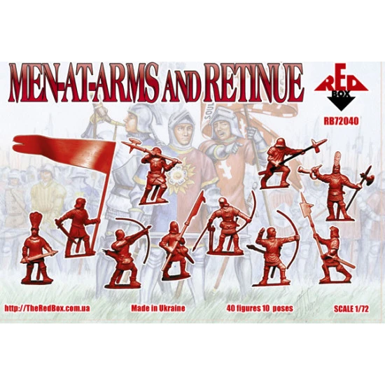 War of the Roses 1. Men-at-Arms and Retinue 40 FIGURES IN 10 POSES 1/72 RED BOX 72040