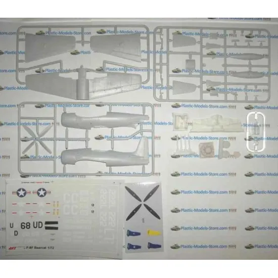 Us Stock Grumman F8f-2 Bearcat Us Naval Fighter 1/72 Art Model 7201