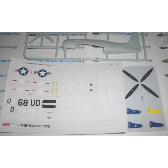 Us Stock Grumman F8f-2 Bearcat Us Naval Fighter 1/72 Art Model 7201