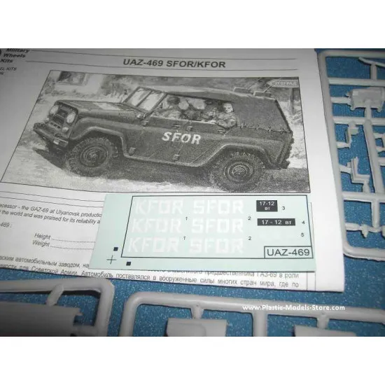 UAZ-469 SFOR/KFOR Soviet army car 1/35 Military Wheels 3507