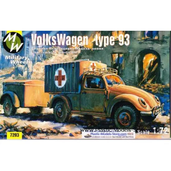 Volkswagen German Beetle car type 93 1/72 Military Wheels 7203