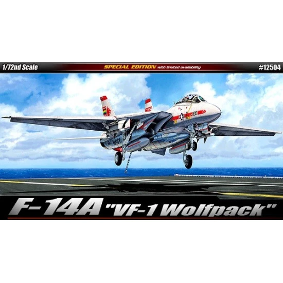 All-weather fighter F-14A VF-1 Wolfpack 1/72 academy 12504