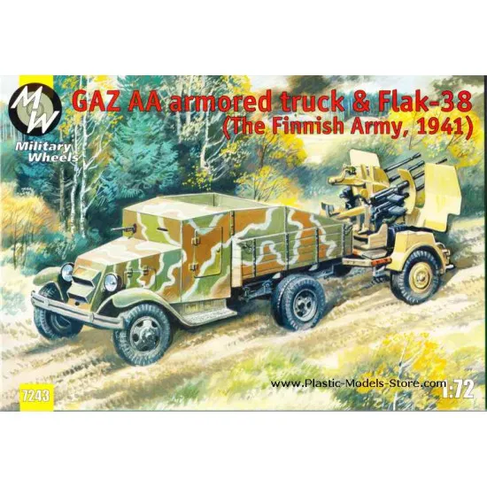GAZ-AA armored truck Flak-38, Finland 1941 1/72 Military Wheels 7243