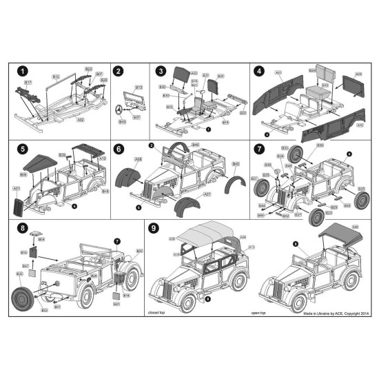 508 CM Coloniale Italian light car 1/72 Ace Models 72548