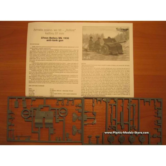 3,7cm Bofors Swedish Anti-Tank Gun 37mm 1/35 Mirage 35212