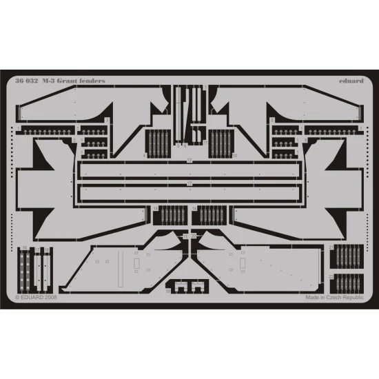 Photoetched set 1/35 M-3 Grant fenders, for Academy kit 1/35 EDUARD 36032