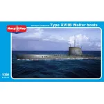 German submarine U-boat type XVIIB Walter boats 1/350 Micro-Mir MM350-018