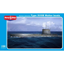German submarine U-boat type XVIIB Walter boats 1/350 Micro-Mir MM350-018