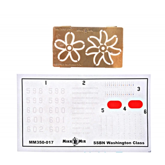 U.S. nuclear-powered submarine George Washington (SSBN-598) 1/350 Micro-Mir 350-017