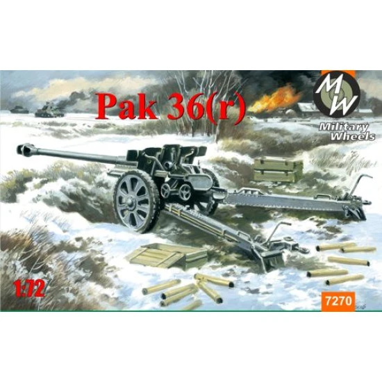 76-mm antitank gun Pak-36(r) 1/72 Military Wheels 7270 76-mm antitank gun Pak-36(r) 1/72 Military Wheels 7270