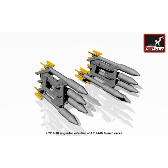 S-3K unguided missiles w/ APU-14U rack 1/72 Armory ACA7273