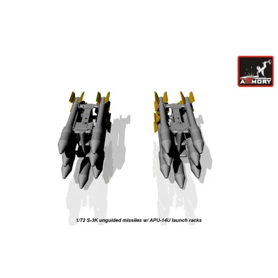 S-3K unguided missiles w/ APU-14U rack 1/72 Armory ACA7273